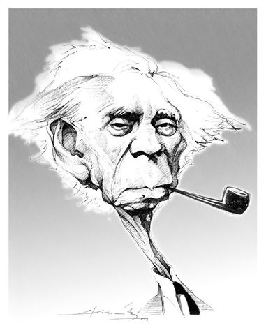 Bertrand Russell (Por el monero Hernández, La Jornada, México)